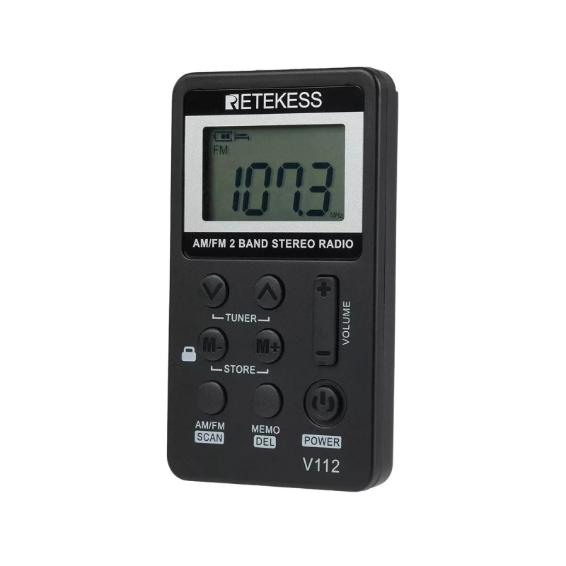 Retekess V112 Portable Pocket FM/AM Radio Mini Digital Rechargeable Party