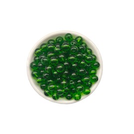 ABOKOY Glass Beads 8mm 100pcs Round Smooth Loose Beads for Bracelet Necklace Jewelry Making Craft DIY 8mm, 50802 Green