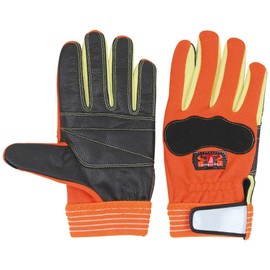 Tombolex K-703HTR Cut Resistant Gloves, Thumb Smartphone Compatible, Kevlar, Field Work Gloves, Orange, M Size