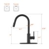 RULIA Matte Black Kitchen Faucet, Black Faucet, Kitchen Sink Faucet,