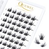 Cluster Lashes QUEWEL 72 Pcs Wide Stem Individual Lashes C/D
