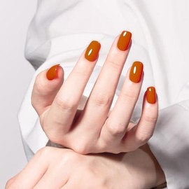 MAYCHAO- Esmalte de uñas en gel de 15 ml, 1 pieza, esmalte de uñas en gel con diseño de calabaza otoñal, esmalte de uñas con protección UV LED,