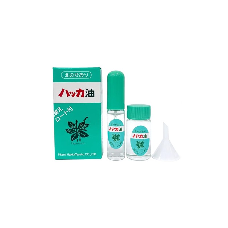 Kitami Hakka Tsusho Peppermint Oil Set, 0.4 fl oz (11.5