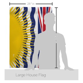 Americana Home & Garden HS140933-BO-03 British Columbia World Canada Provinces Decorative Vertical House Flag Set, 28"x 40" w/Flagpole, Multi-Color