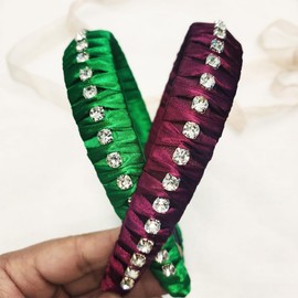 Headbands Women's Fashion Wide Hairband 2 Pieces Crystal Head Band 29411