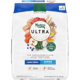 Nutro Ultra Large Breed Puppy Dry Dog Food, Chicken, Lamb and Salmon Protein Trio, 22 lb. Bag