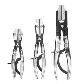 BORDSTRACT Hose Clamp Pliers Hose Pinch Off Plier Ratcheting Jaws Swiveling Universal for Cleaning Machine Drains, Auto Hoses, Radiator Pipes, Brake Pipes, Coolant Pipes(10 inches)