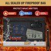 ROLOWAY Fireproof Money Bag with Lock for Cash, 6400°F Fire