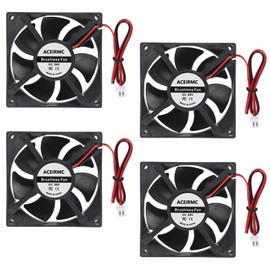 ACEIRMC 4pcs 8025 Cooling Fan 80x80x25mm DC 24V Cooler Brushless Fan 80mm Fan XH2.54 2Pin for DIY PC Computer Cooling Case Fan 80mm 25mm (24V 2Pin)