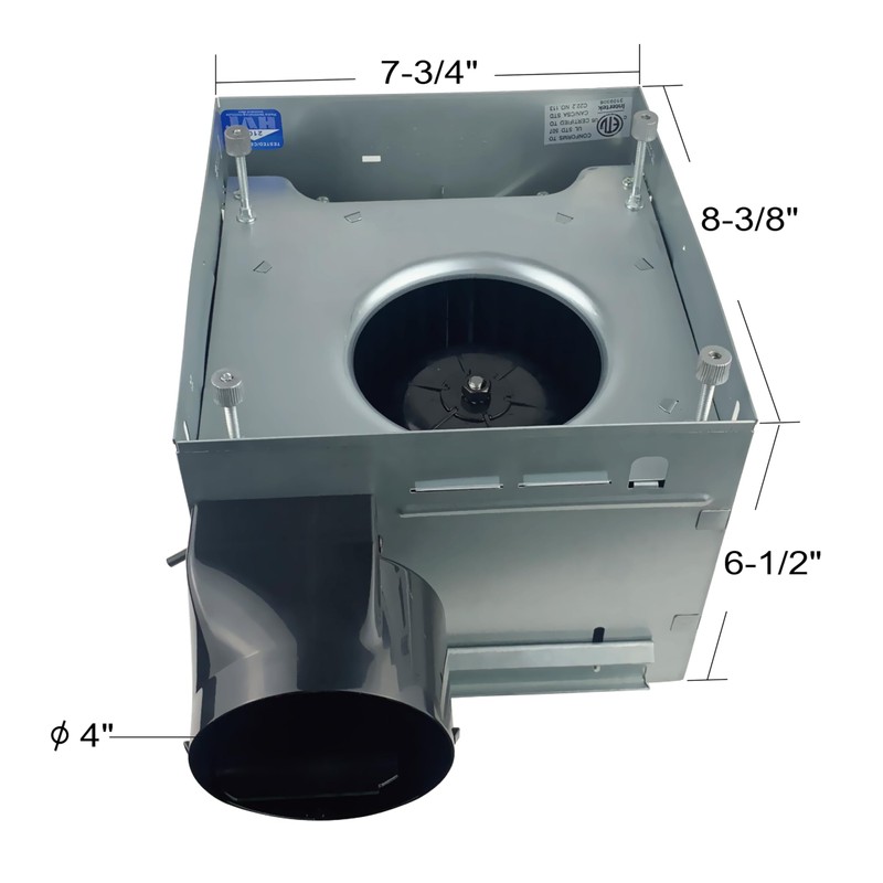 Good Housekeeping 90052 Yorkshire Decorative 80 CFM 2.5 Sones Bathroom
