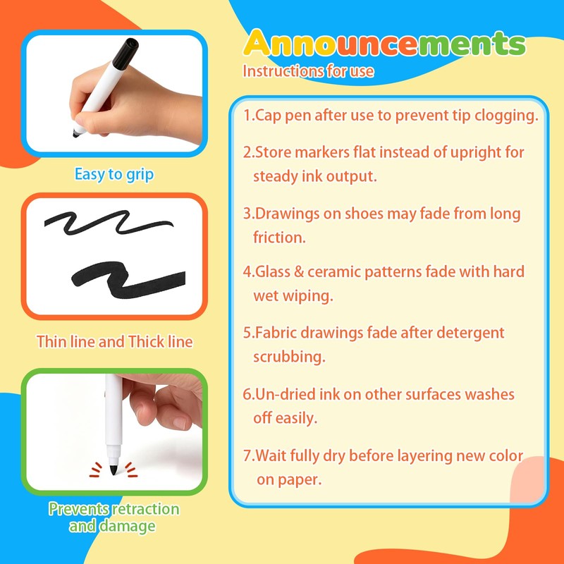 Desing Wish 10 Pezzi 9,2 cm Penne Nere Ricaricabili Compatibile