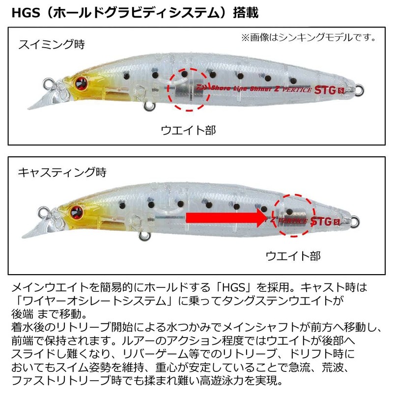 DAIWA Shoreline Shiner Z Vertis STG 97F Orange Head Milbinago