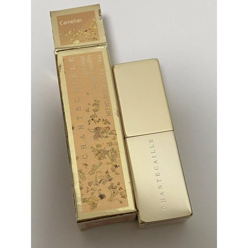 Chantecaille Lip Cristal Lipstick Carnelian Shimmer Gold Case DISCONTINUED NIB