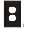 Modern Edge Decorative Wall Plate Switch Plate Outlet Cover, Durable