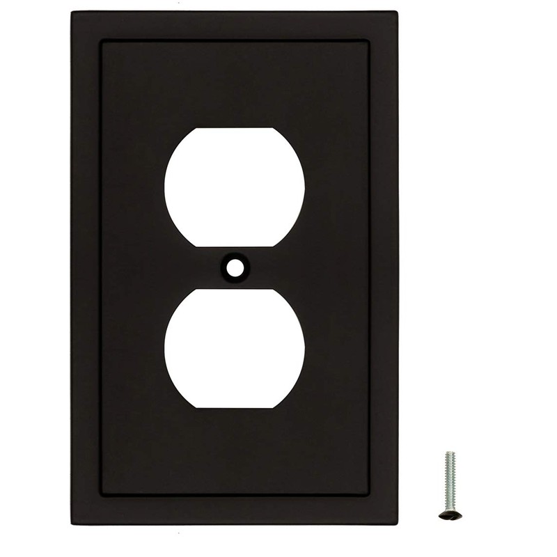 Modern Edge Decorative Wall Plate Switch Plate Outlet Cover, Durable