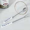 Golden Bell Butterfly Blue Ceramic Long Spoon + Mini Whisk