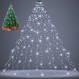 cshare Christmas Tree Lights, 592LED Christmas Lights for Tree with Timer 8 Modes 9.8 ft * 16 Lines Christmas Decorations for 8-9 ft Chritsmas Tree Cool White