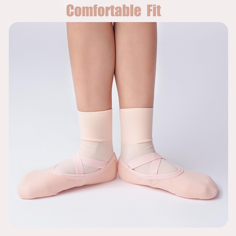 Himcus Girls Ballet Socks 5-Packs Kids Seamless Dance Socks Soft