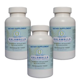 Kalawalla (Calaguala) with Polypodium Leucotomos for Immune System Support, Highest Potency 50:1 Extract 400mg. (3 Pack - 360 Veggie Caps) Save $12