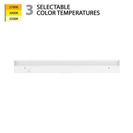 WAC Lighting, 24in LED Light Bar with 3-CCT Selectable 2700K-3000K-3500K and On/Off/50% Rocker Switch in White