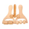 Outanaya 1 Set Deep Tissue Massage Roller Tool Natural Wood