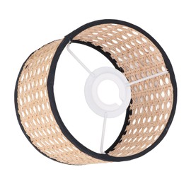 Rattan Lamp Shade Woven Light Cover for Chandelier Pendant Ceiling Lamp 16cm 12cm Portable
