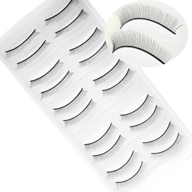 10 Pairs Practice Fake Lashes Waterproof False Eyelashes False Eyelashes Strips Ladies and Girls