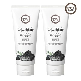 Happy Bass Bamboo Charcoal Fiji Seolsing Foam 200g 2 mouths / 해피바스 대나무숯 피지흡착 클렌징폼 200G 2입