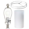Ceramic Table Lamps Set of 2, White Modern Bedside Lamp