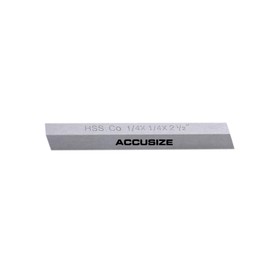 Accusize Industrial Tools 1/4'' x 1/4'' x 2-1/2'' (Width x Height x Oal) H.S.S. Plus 5% Cobalt Lathe Tool Bit, 10 Pc Set, 5095-0012X10