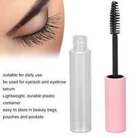 10pcs Empty Mascara Tube, Transparent Reusable Plastic Refillable Eyelash Tube for Home and Travel