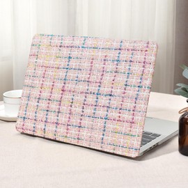 Ksriylm Compatible with MacBook Pro 16 inch Case M2 2021 A2485,2023 A2780 M2,2023 A2991 M3,Fragrant Style Leather Plastic Hard Shell Case with Keyboard Cover,Pink