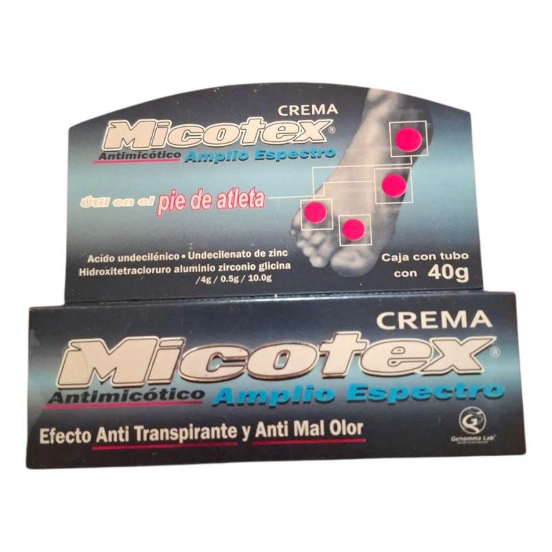 Micotex Crema Antimicótica Pie De Atleta 40gr Tubo