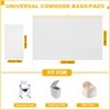 Bedside Commode Liners with Pads | 100 Commode Bags+100 Absorbent