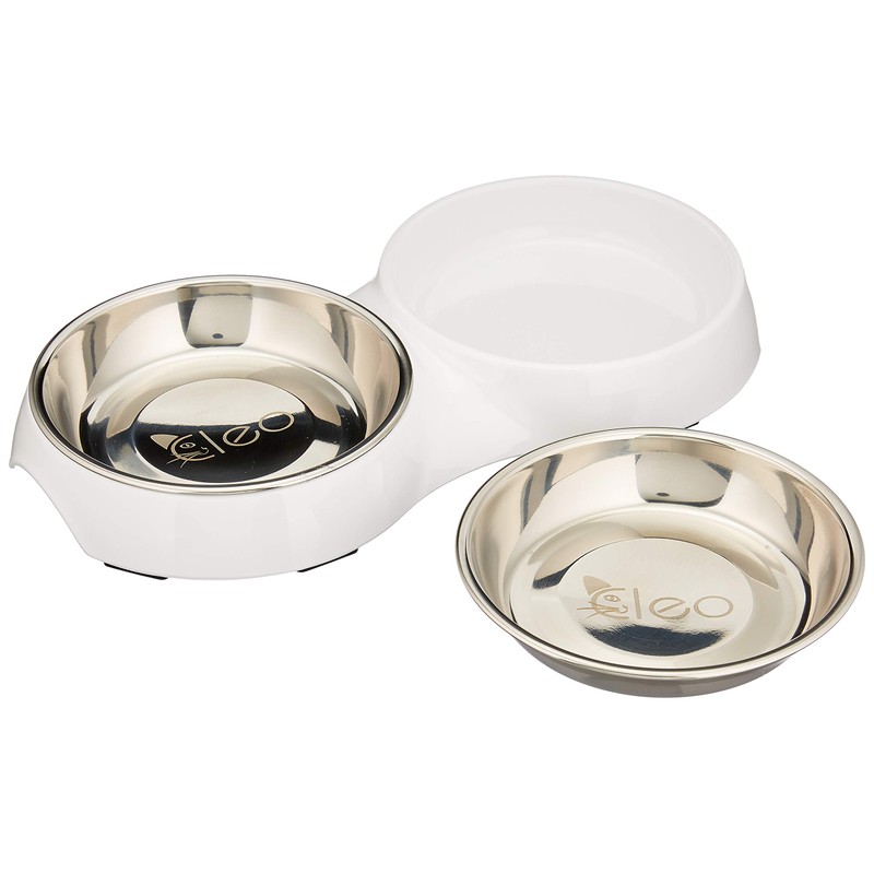 Design Feeding Bowl for Cats with Stainless Steel Inserts (2
