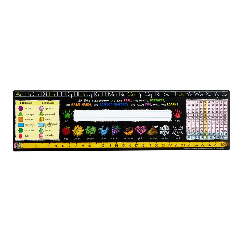 Really Good Stuff Chalkboard Style Grades K-2 Self-Adhesive Vinyl Desktop