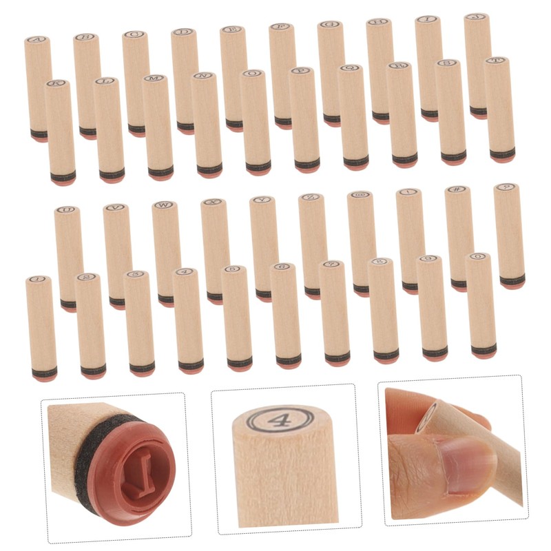 DOITOOL 1 Set DIY Wood Letter Stamps Creative Alphabet Stamps
