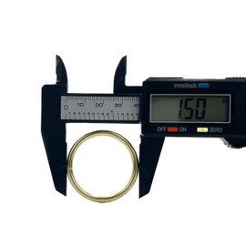 Aros Metal MAKRAMA para Macramé 1.5 pulg 38mm díametro, 10pz Colgantes, Bolsas, Cinturones (Dorado)