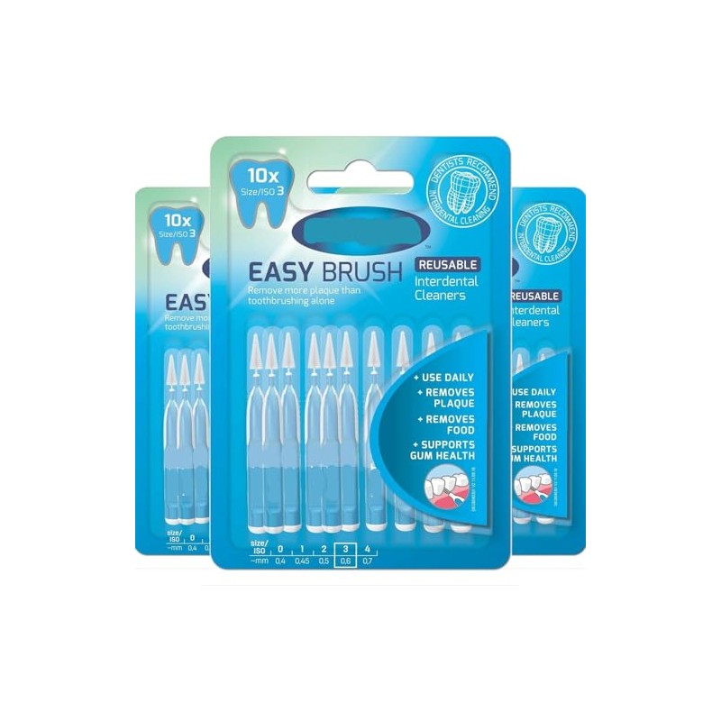 30 x DenTek Reusable Easy Flexible Interdental Brushes | Mint