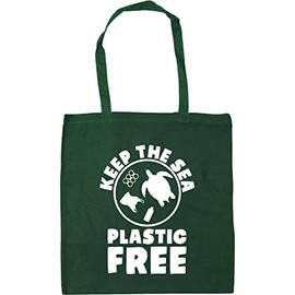 Hippowarehouse Keep the sea plastic free Tote Shopping Gym Beach Bag 42cm x38cm, 10 litres