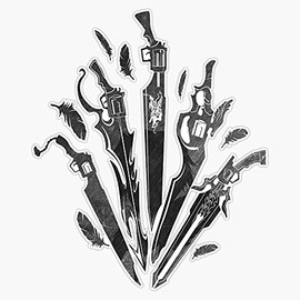 Squall Gunblade Bumper Sticker Window Vinyl Decal 5"