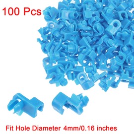 sourcingmap Car Blue 4mm Dia Hole Door Lock Rod End Clips Retainer 100 Pcs