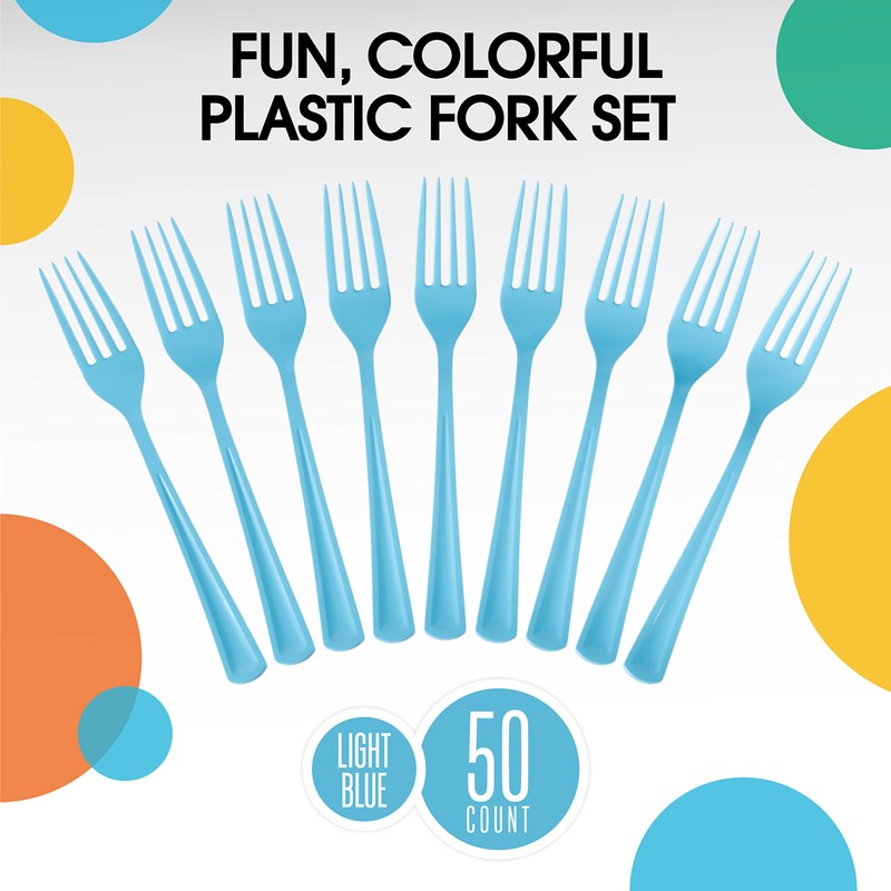 Exquisite Solid Color Premium Plastic Cutlery, Heavy Duty Plastic Disposable