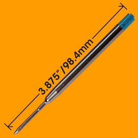 Jaymo Replacement for Parker 1950371 - Measures 3.875 in / 98 mm Long - G2 Ballpoint Pen Refill - 24 Blue