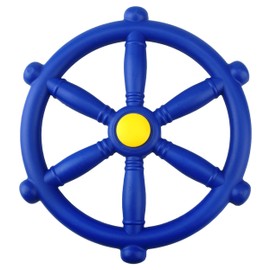 Restroma Kids Playground Steering Wheel Swingset Steering Wheel Plastic Pirate Ship Wheel Playset Accessories for Boys Girls Treehouse Backyard Playhouse (1, Green)