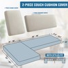 H.VERSAILTEX Fleece L Shaped Couch Cover 2 Piece Stretch Couch