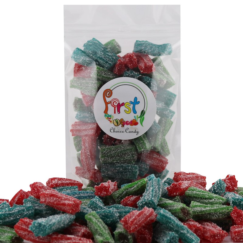 FirstChoiceCandy Sour Licorice Twist Bites, Twisteroos Pectin Filled Sour Bites