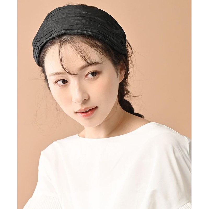 Vingtaine HK-353 Pleated Headband, Wide, Hair Accessory, Stylish, Adult Casual,