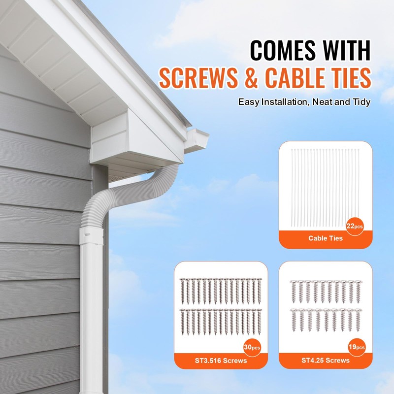 VEVOR Mini Split Line Set Cover 3-inch W 17.7Ft L,