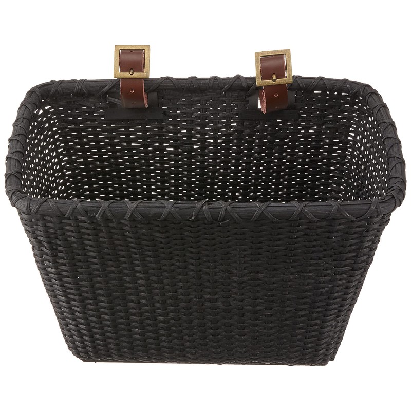 Retrospec Bicycles Canasta Rectangular Toto de caña Tejida con Correas